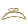 Golden acetic acid shark grab clip, large hairpin, fashionable and simple hairpin Item Picture